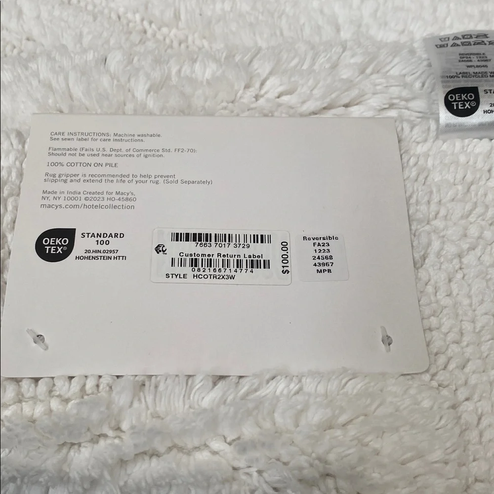 Hotel Collection Bath Rug 21x33 inches